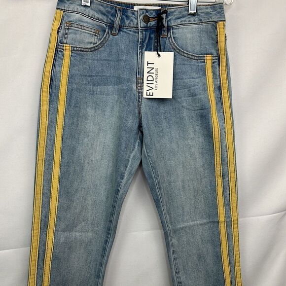 EVIDNT Los Angeles track trim slim jeans size 24 NWT - Picture 2 of 14